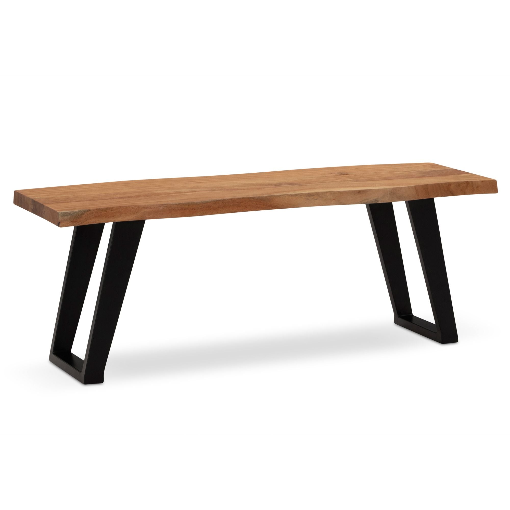 Entrbænk i Akacietræ med Håndlavede Ben - Moderne Design