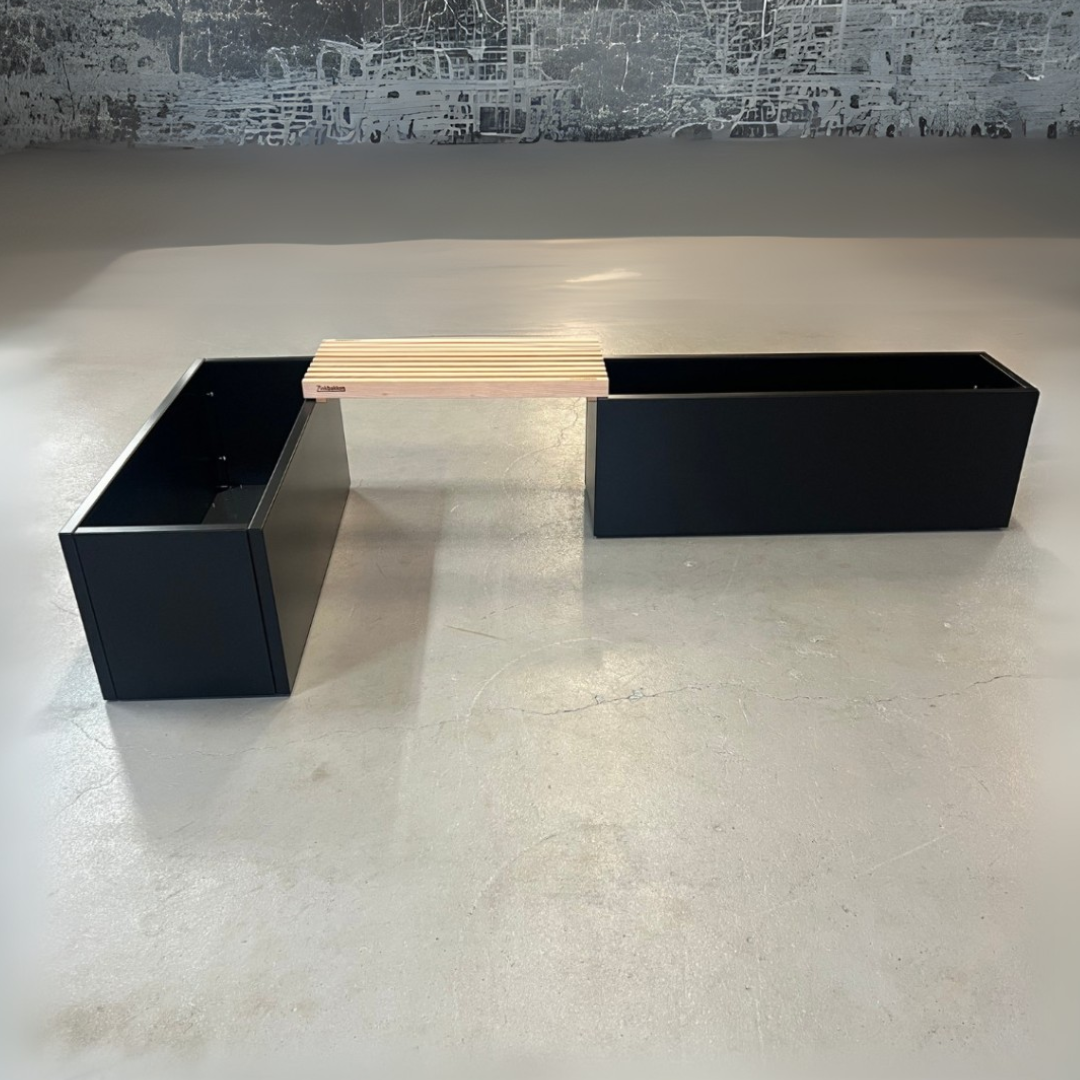 Elegant Sort Højbedsæt med Bænk - Skab Dit Drømmehave!