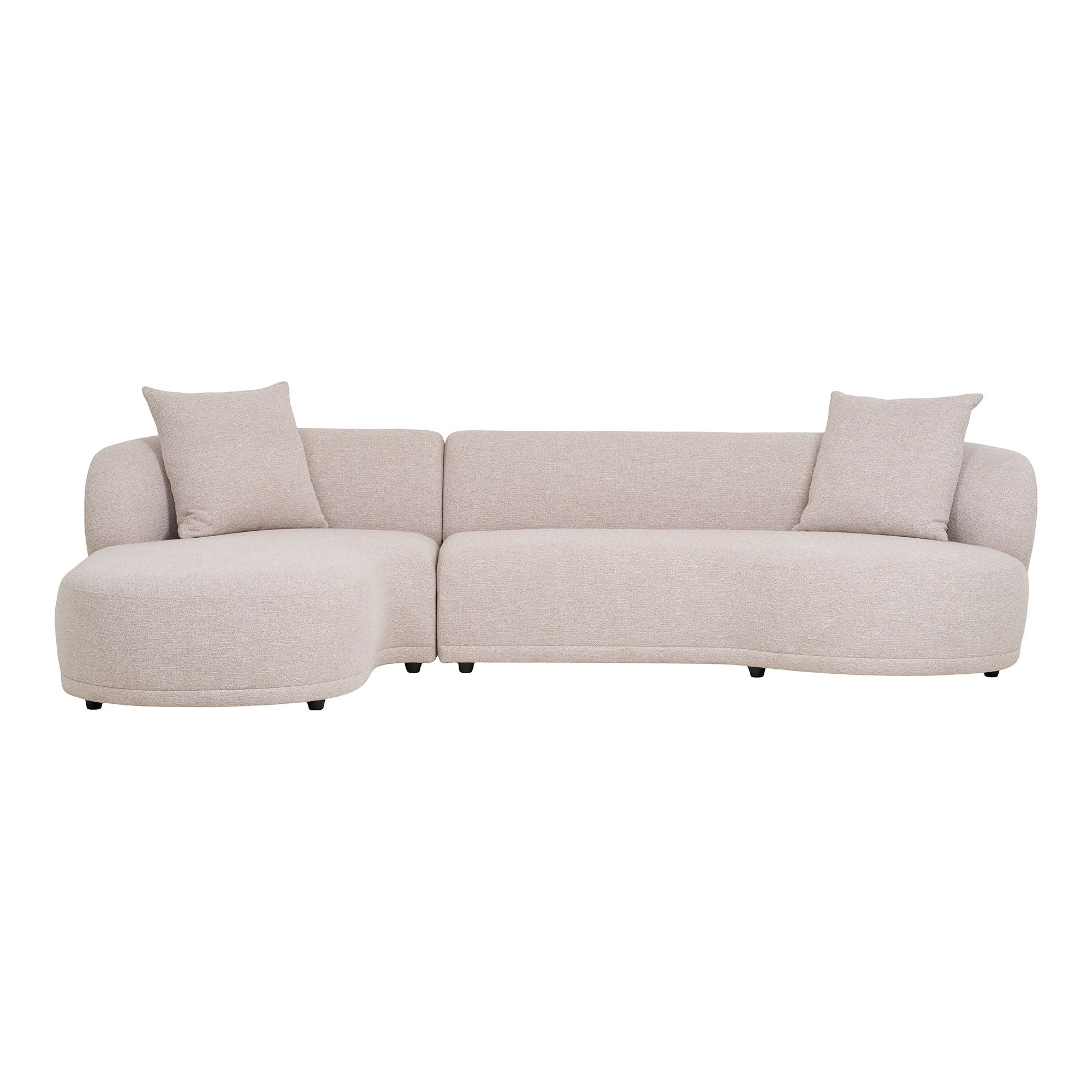 Kingston Lounge Sofa med Puder - Venstrevendt, Natur