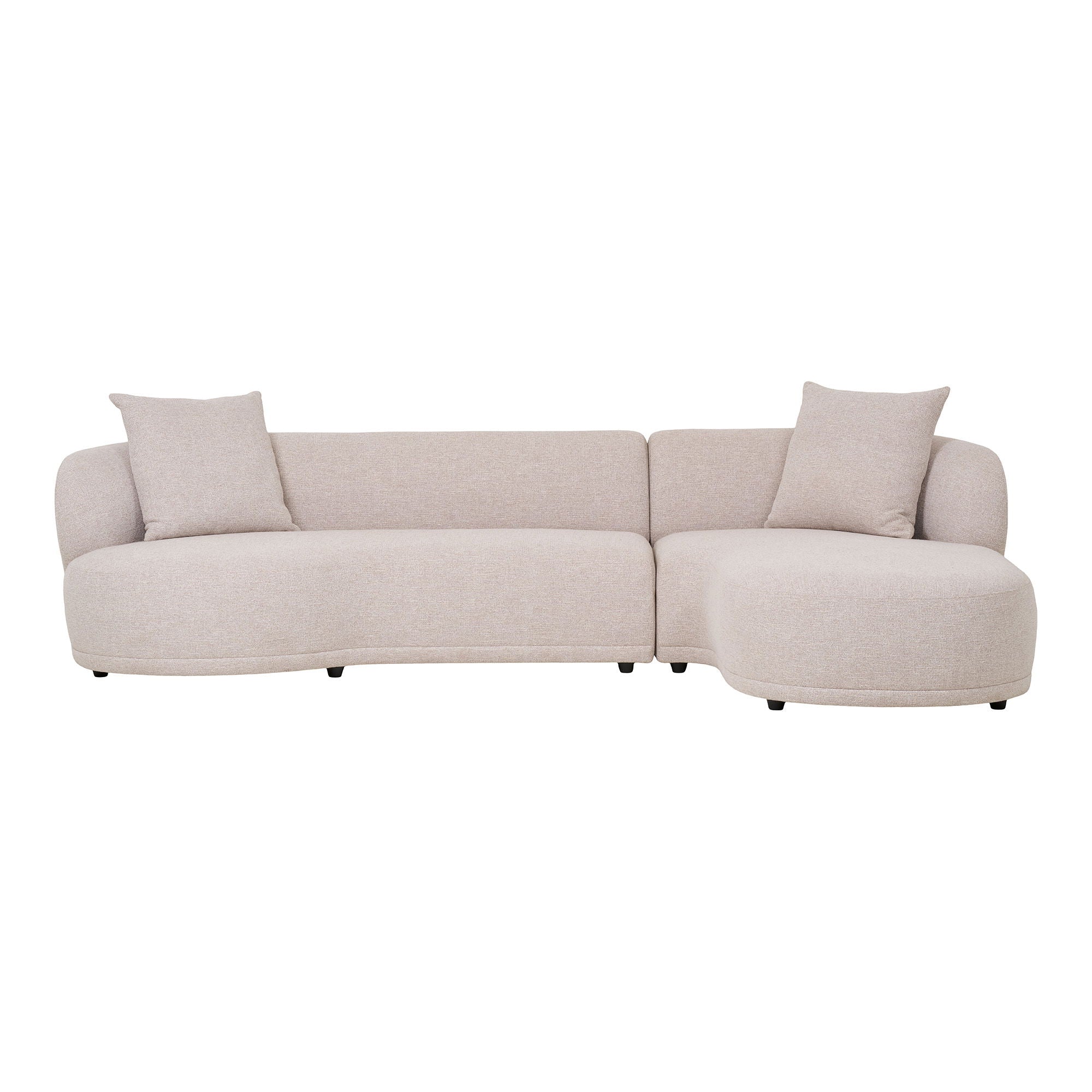 Kingston Lounge Sofa med Puder - Højrevendt Natur
