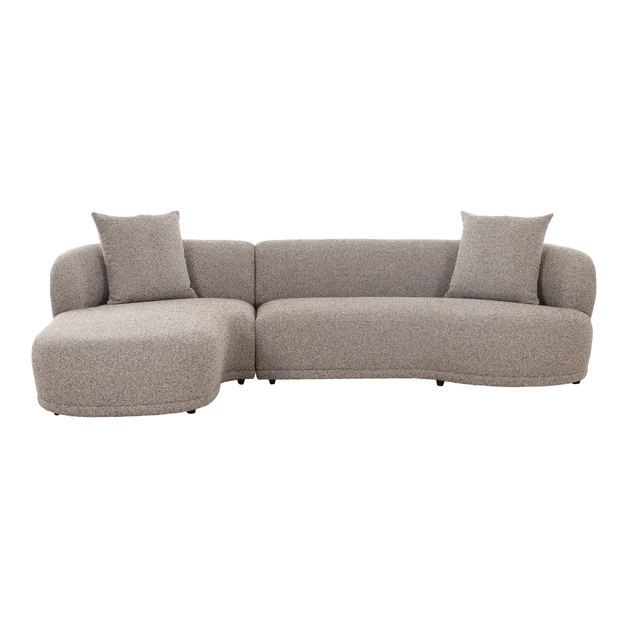 Kingston Lounge Sofa med Puder - Venstrevendt, Brun