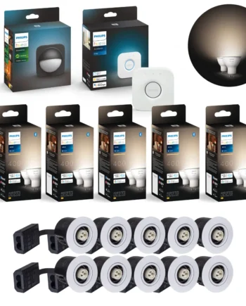 Udendørs Philips Hue Indbygningsspot Sæt med Sensor 400lm