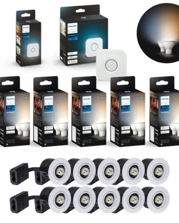 Indbygningsspot Sæt med Philips Hue og Sensor - Smart Belysning