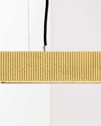 Betonlampe Rillet i Gul - Gantlights Designlampe