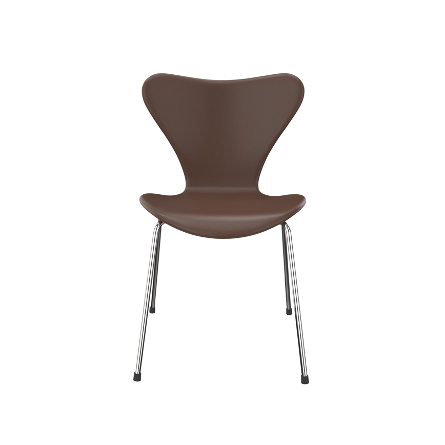 3107 Stol i Brun Læder fra Fritz Hansen - Black Friday Tilbud