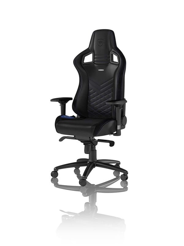 Epic Series Gamer Stol i Sort og Blå Læder - Luksus Komfort