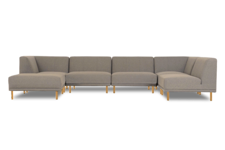 Paris Chaiselongsofa med Træben - Seks Moduler