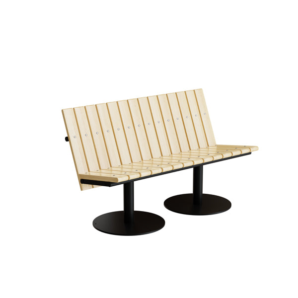 Cirkum Sofa med Høj Ryg og Sort Stålunderstel