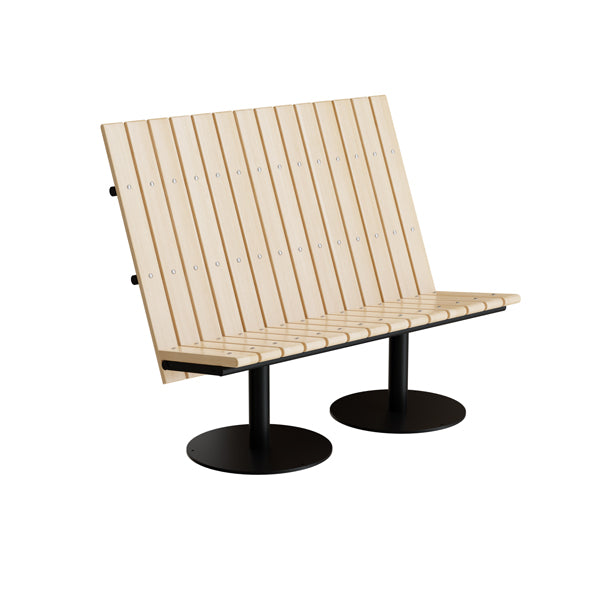 Cirkum Sofa med Høj Ryg og Sort Stålunderstel