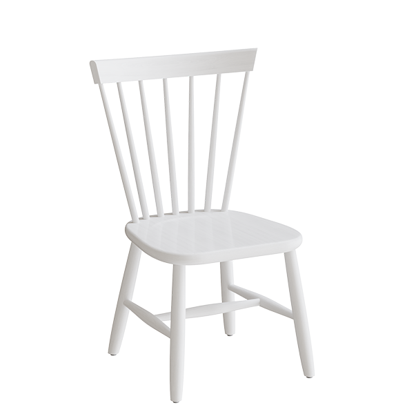 Hvidbejdset Træstol Enkel 3173 til Kantine og Børnehave