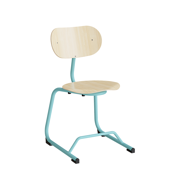 Stol Smile Birk Laminat med Turkise Ben - Black Friday Tilbud