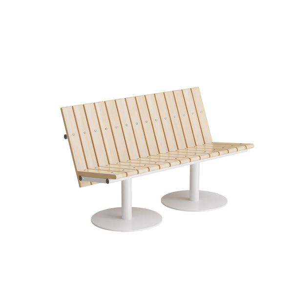 Cirkum Sofa Lav - Massiv Birk med Hvidt Understel