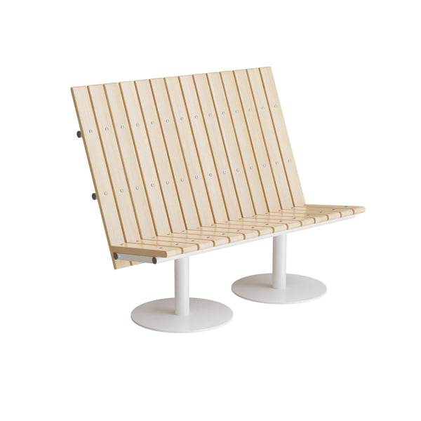 Cirkum Sofa med Høj Ryg og Hvidt Stålunderstel