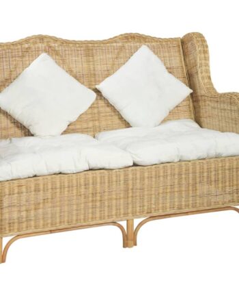 2-Personers Sofa i Naturlig Rattan – Elegant Design