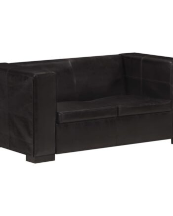 2-personers sofa i ægte gedeskind - luksus til hjemmet