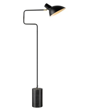 Metropole Deluxe Gulvlampe E27 med Marmorfod og Swingarm