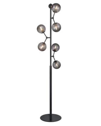 Atom Gulvlampe i Smoke Sort fra Halo Design
