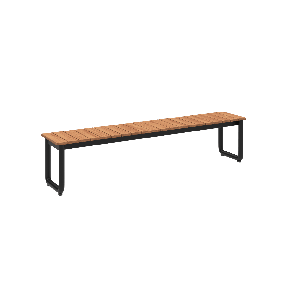 Elegant Patio Bænk 200x37 i Teak og Aluminium