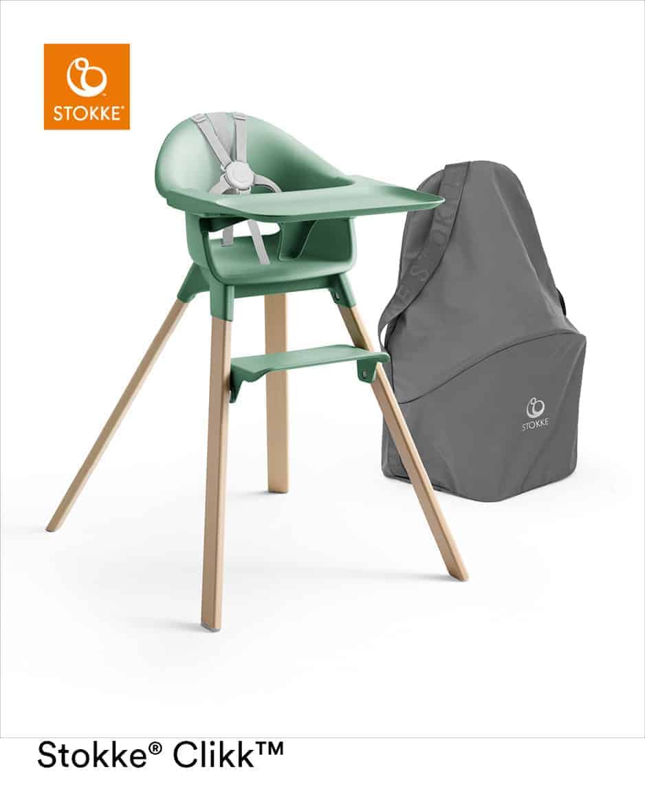 Clikk Højstol med Rejsetaske i Clover Green