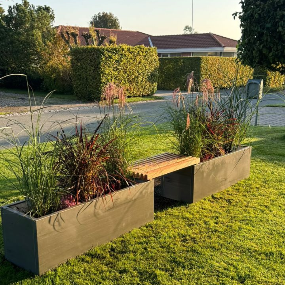 Højbede Corten med Bænk - Ideelt til Haven!