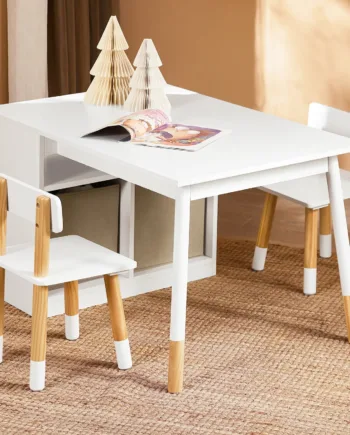 Børneskrivebord med Stol - Hvid Sobuy Sneaker