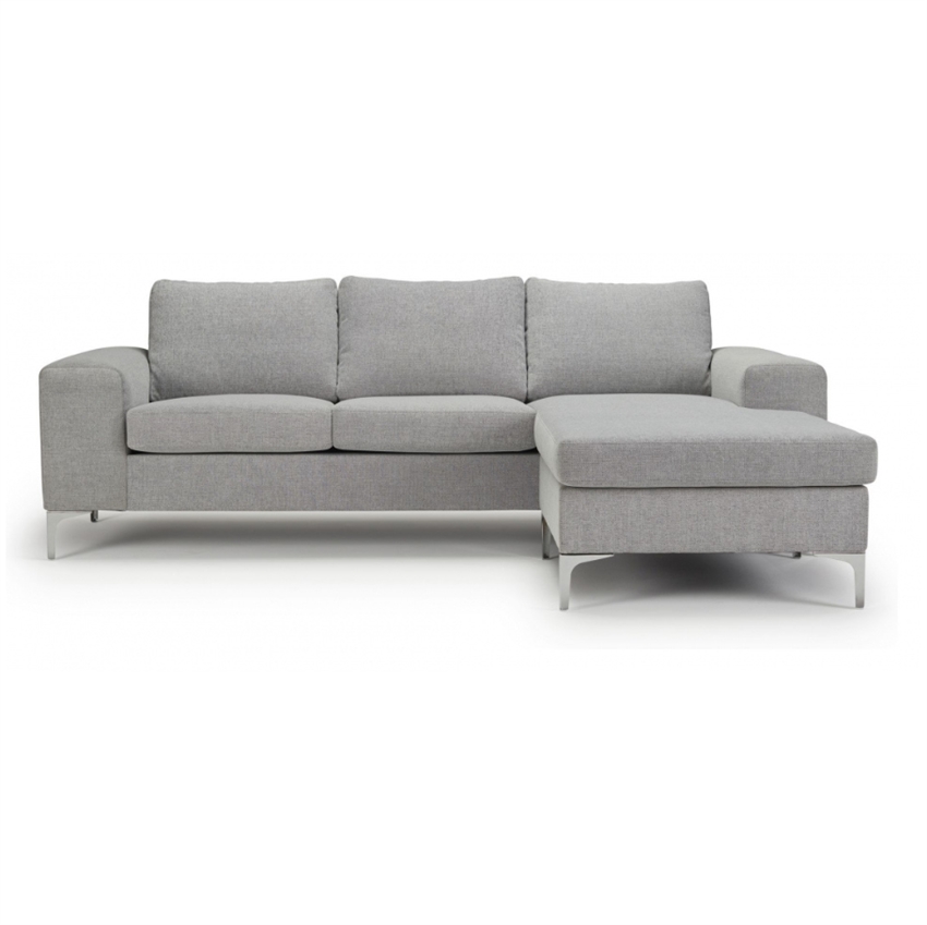 Boston 3-Personers Sofa med Chaiselong i Grå Stof