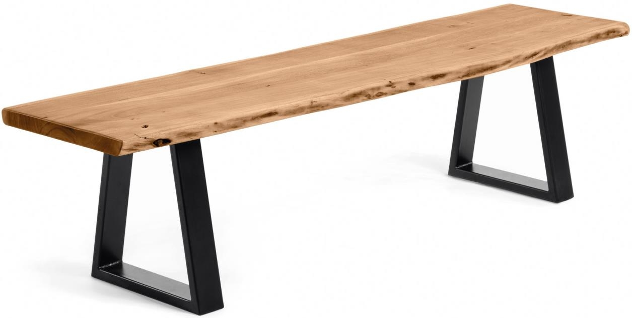 Alaia Bænk Uden Ryglæn i Natur og Sort - Moderne Design