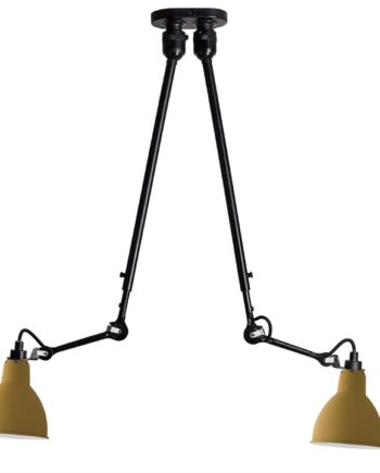 302 Dobbelt Loftlampe i Sort og Gul - Designet af Gras