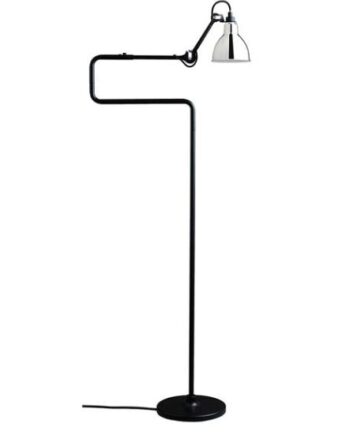 Alsidig Mat Sort Krom Gulvlampe - Lampe Gras 411