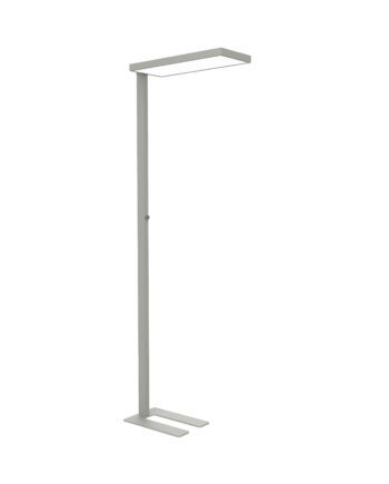 Sølv LED Gulvlampe med Lysdæmper - Moderne Design