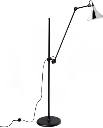 215 Gulvlampe i Sort Krom - Elegant Design til Dit Rum