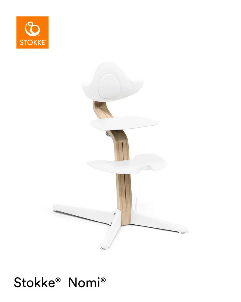 Stokke Nomi Højstol i Natural White - Ergonomisk Design