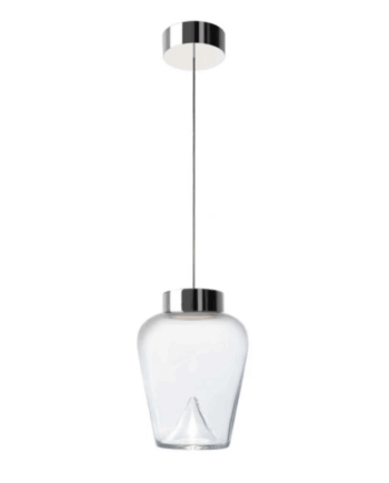 Aella Thin Pendel i Krom Transparent - Elegant Belysning