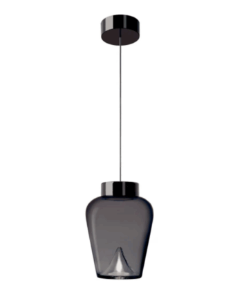Aella Thin Pendel i Gunmetal Røget Glas - Unik Belysning