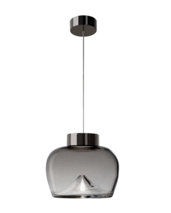 Aella Bold Pendel i Gunmetal Røget Glas - Elegant Belysning