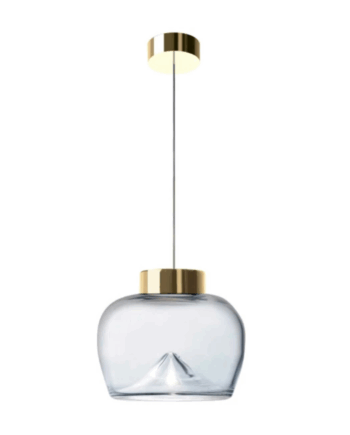 Aella Bold Pendel i Guld Transparent fra Leucos