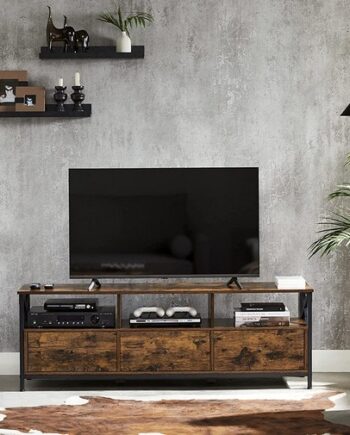 Rustik Brun TV-bord i Industrielt Design - 147x40x50 cm