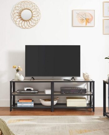 TV-bord i industrielt design - Greige 140x39x50 cm