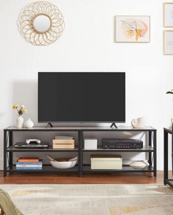 TV-bord i industrielt design - Greige 160x39x50 cm