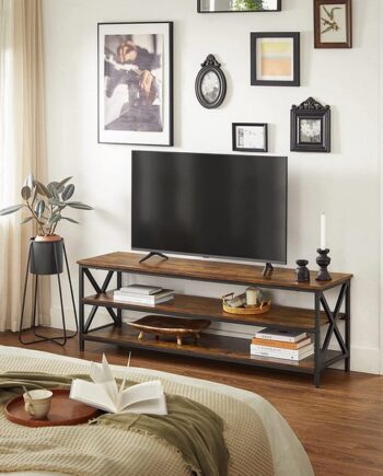 Rustik Brun TV-bord i Industrielt Design - 147x40x50 cm