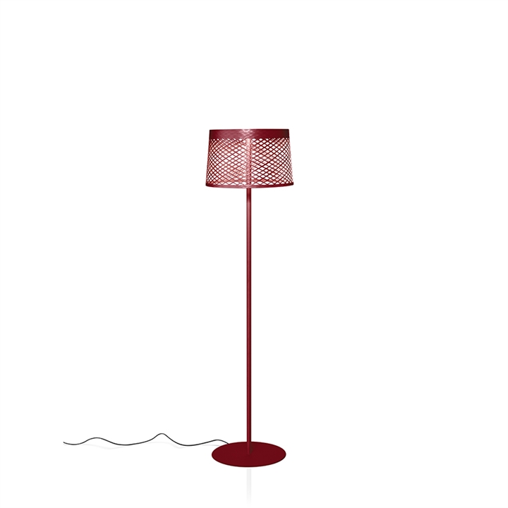 Twiggy Grid Lettura Udendørs Gulvlampe i Rød - Foscarini