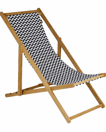 Bambus Strandstol med Aftageligt Canvas Sæde - Ideel til Stranden