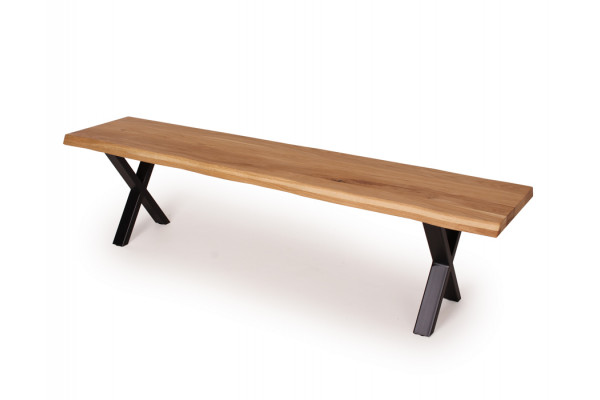 Bænk i Egetræ med Natur Olie - Rustik Design 180 cm