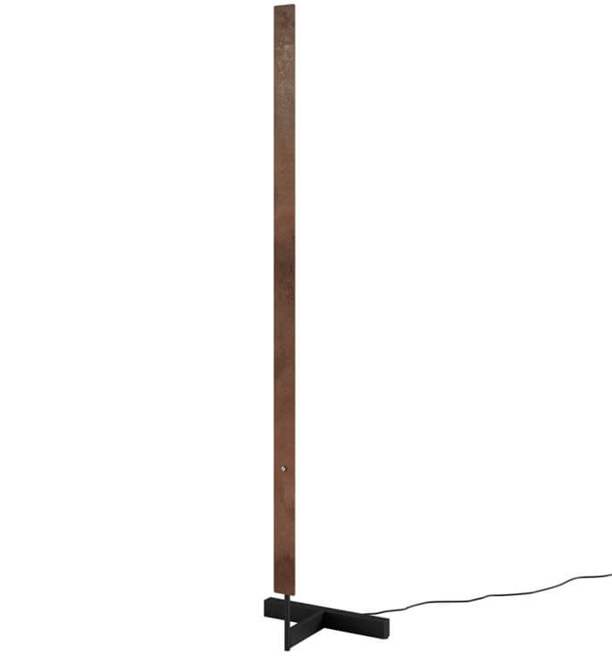 Anour F-model gulvlampe i rustet stål - unik design