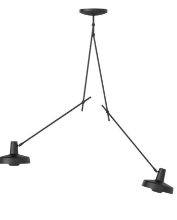 Arigato Dobbelt Loftlampe Lang i Sort - Udsalg!