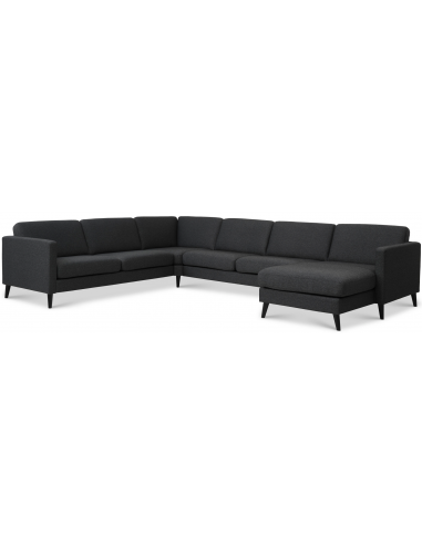 Askset U-sofa i Antracit Polyester - Moderne Design