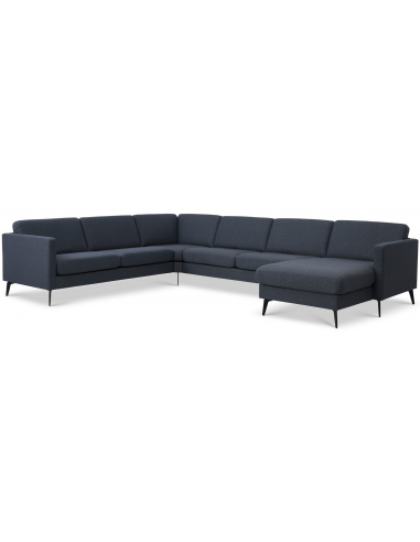 Askset U-sofa i Navy Polyester - Moderne Design!