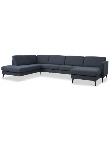 Moderne Venstrevendt Sofa i Navy Polyester - Udsalg!