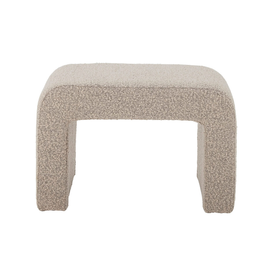 Bænk Taburet i Offwhite Boucle fra Bloomingville