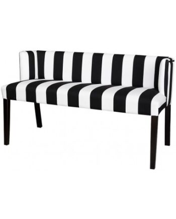 Moderne Bænk i Sort/Hvid Polyester og Træ - Hurtig Levering!